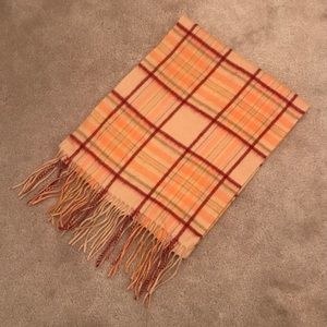 Nordstrom 100% plaid cashmere scarf
